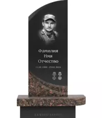 Памятник Несломленный с диагональной вставкой | Купить в Москве и СПб | Камень Гарант