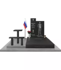 Мемориальный комплекс «Стойкость» с плитами, столом и скамейкой - заказать по выгодной цене | Камень Гарант