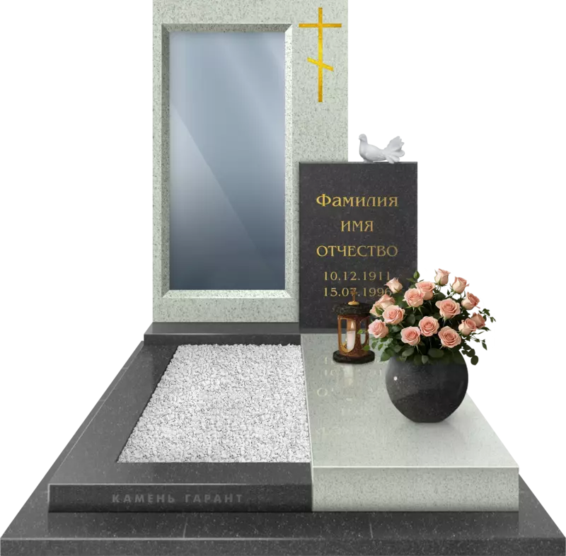 Памятник «Градиент» из гранита и стекла